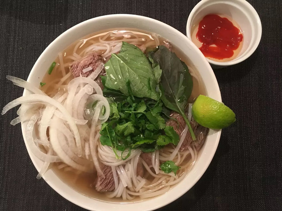 Crispy Pork Pho Style Noodle Soup