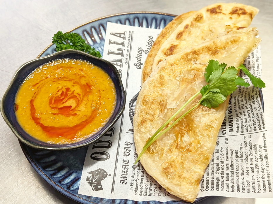 Thai Smile Roti Breads with Satay Sauce